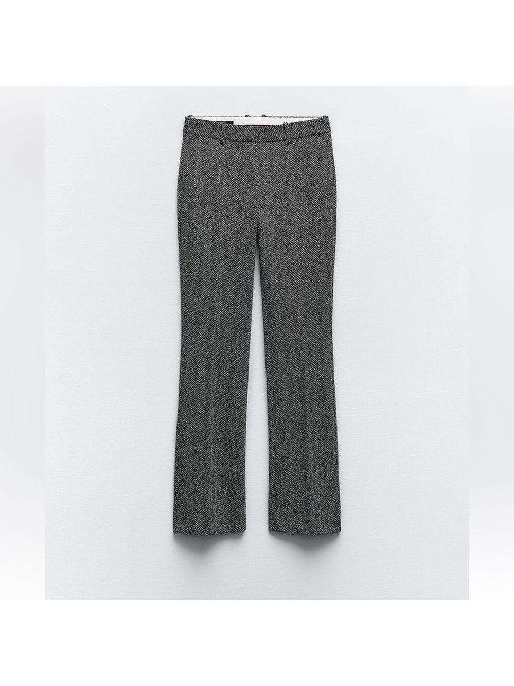 ZARA STRAIGHT LEG HERRINGBONE PANTS
WHITE BLACK SZ L - Picture 8 of 13